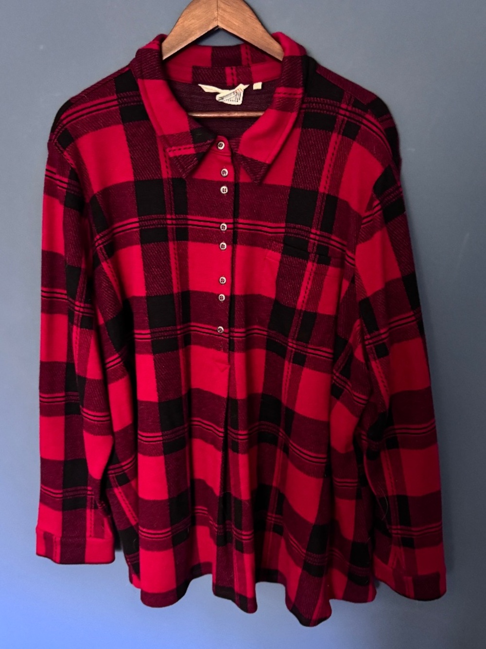 Soft Surroundings Mad About Plaid Buffalo Check Tunic 3X